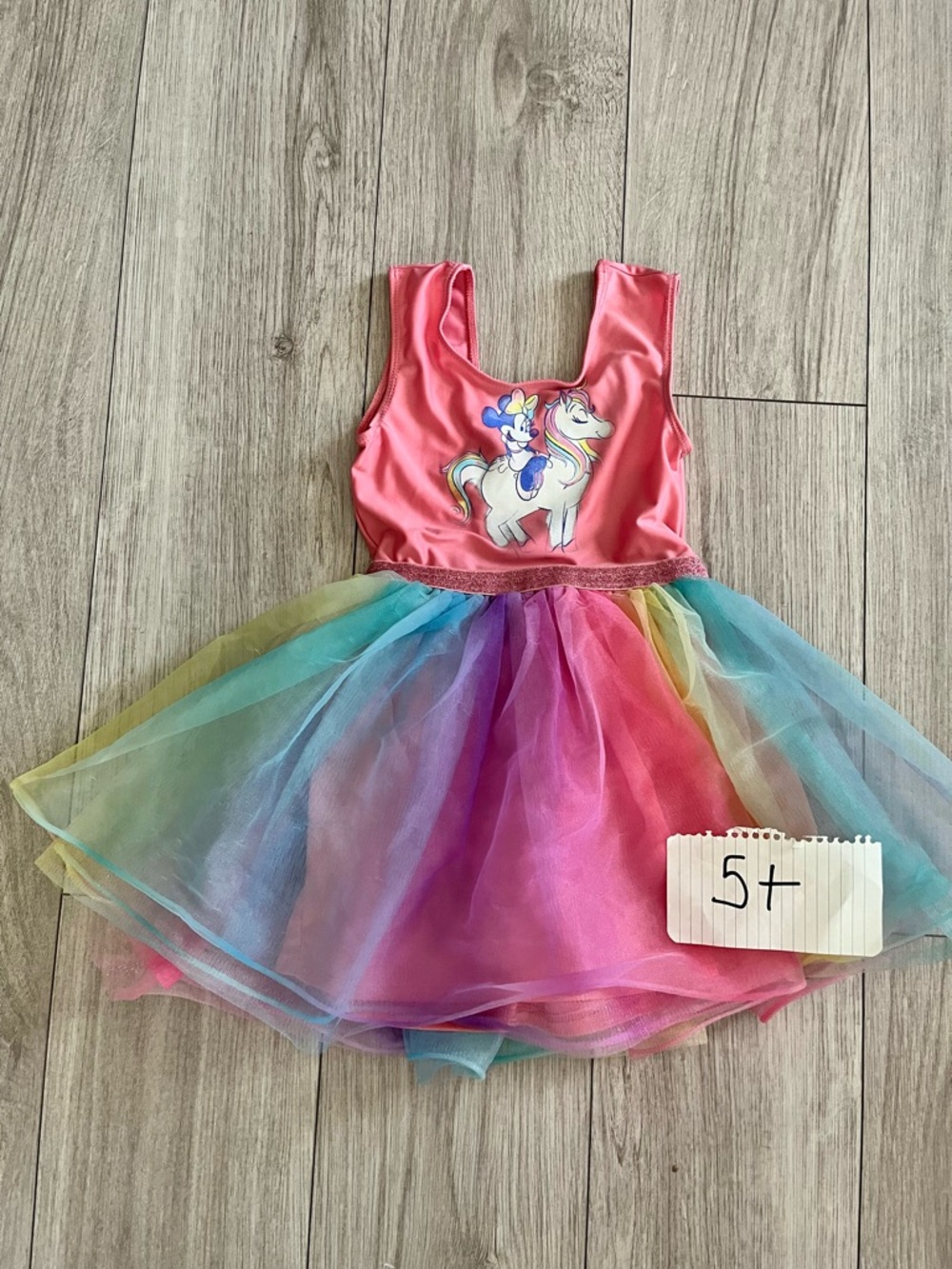 Disney Minnie Pink Rainbow Tulle Unicorn Dress-Up Costume